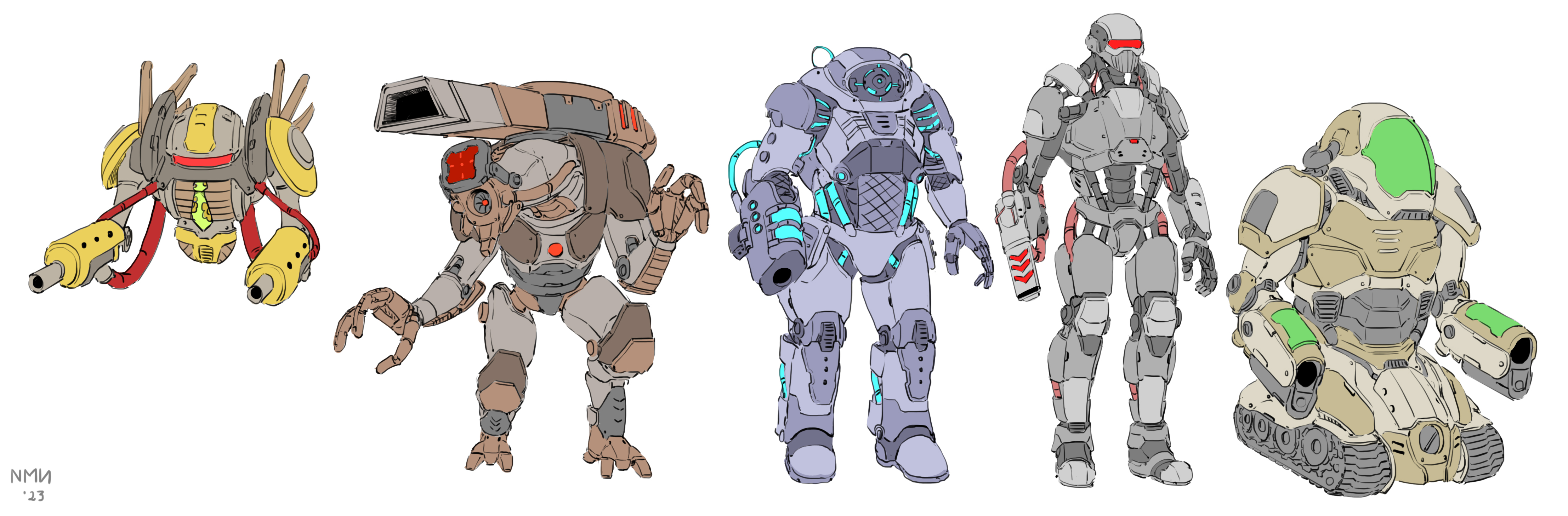 Robots Designs 2 by NotMuchNormal on DeviantArt