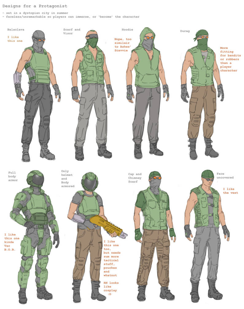 Protagonist Color Protagonist Designs for Personal Projects by NotMuchNormal on DeviantArt