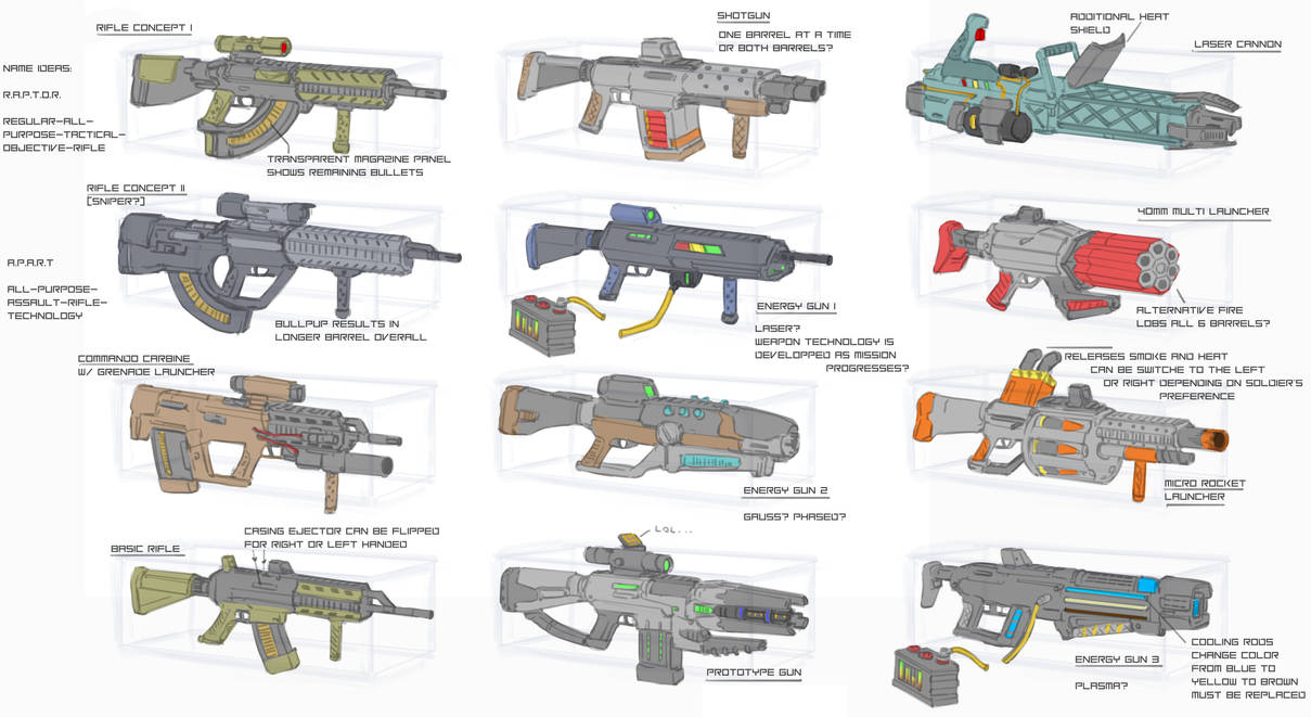 Name A Random Gun Gun Designs Pt. 4 by NotMuchNormal on DeviantArt