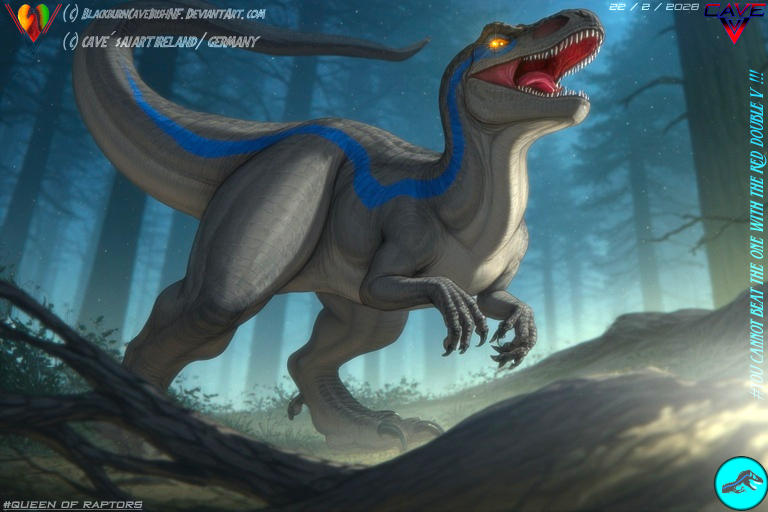 Female Blue Raptor Blue - Queen of Raptors by BlackburnCaveIrishNF on DeviantArt