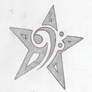 Bass Clef Star Tattoo