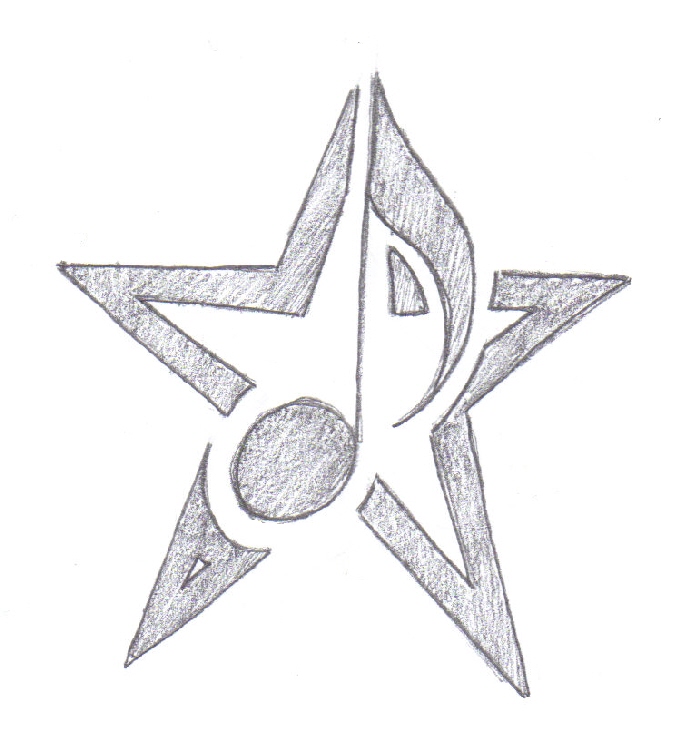 Music Note Star Tattoo