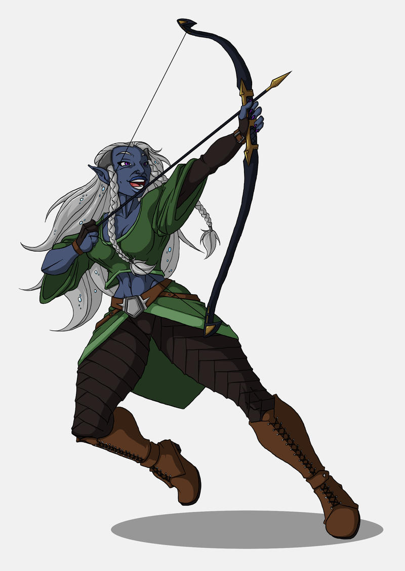 Zaymidara, half drow/wood elf Bard by Dumaii on DeviantArt