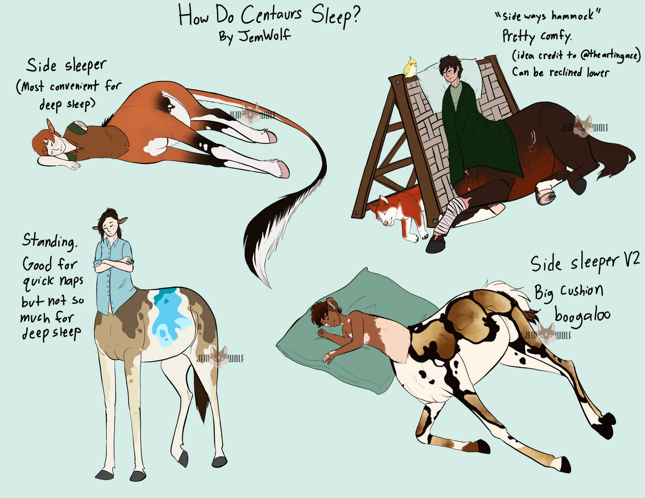 How Do Centaurs Sleep By JemWolf On DeviantArt how-do-centaurs-sleep-by-jemwolf-on-deviantart
