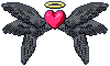 Black winged heart