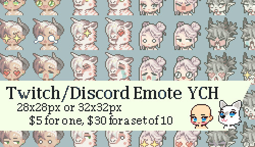 [YCH] Twitch/Discord Emotes [OPEN]