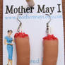 Severed Finger Earrings