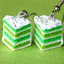 Go Green Cake Earrings