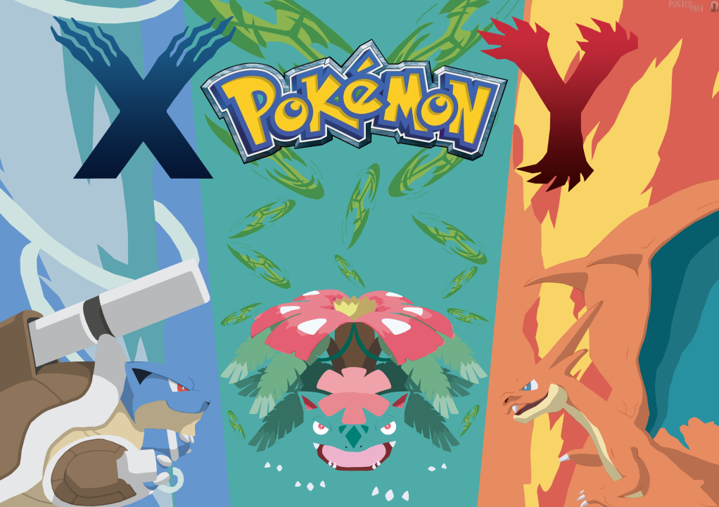 Pokemon X/Y - official Mega Evolution artwork
