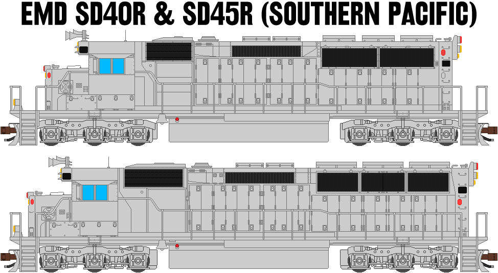 Sd40 Rear EMD SD40R And SD45R (Southern Pacific Rebuilt) by JakkrapholThailand93 ...
