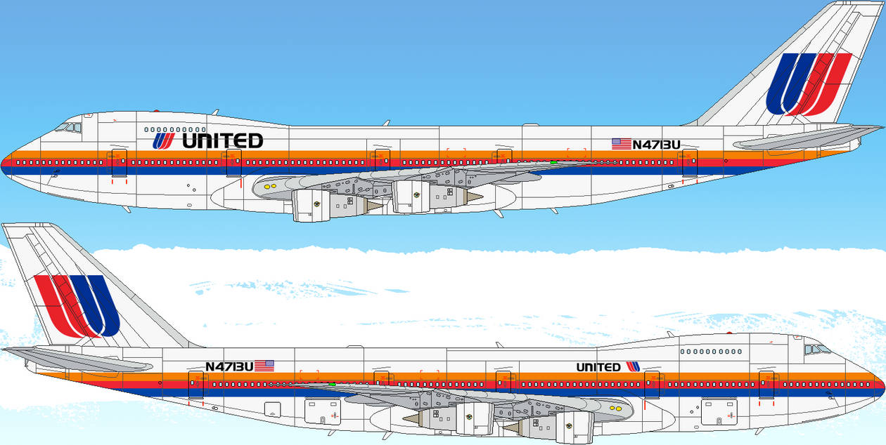 United Airlines 747-122 (N4713U) by JakkrapholThailand93 on DeviantArt