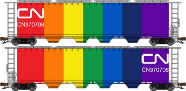 CN Cylindrical Hopper #370708 (Rainbow)