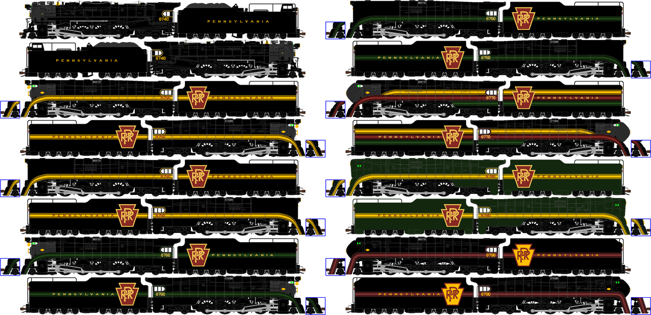 Prr R Class PRR 4-8-4 Northern Class R Series (Colors) by JakkrapholThailand93 on ...