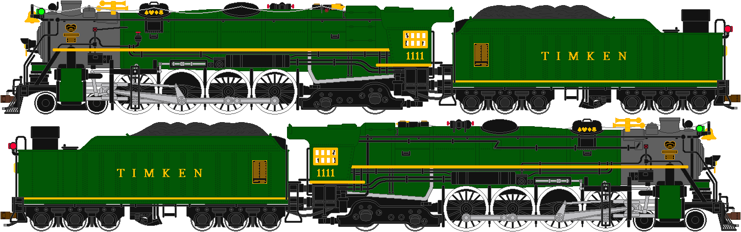 Timken Train Timken 4-8-4 Northern A-1 #1111 (Four Aces) by JakkrapholThailand93 on ...