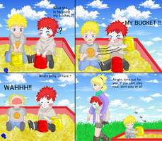 Gaara and Naruto in the sandbox