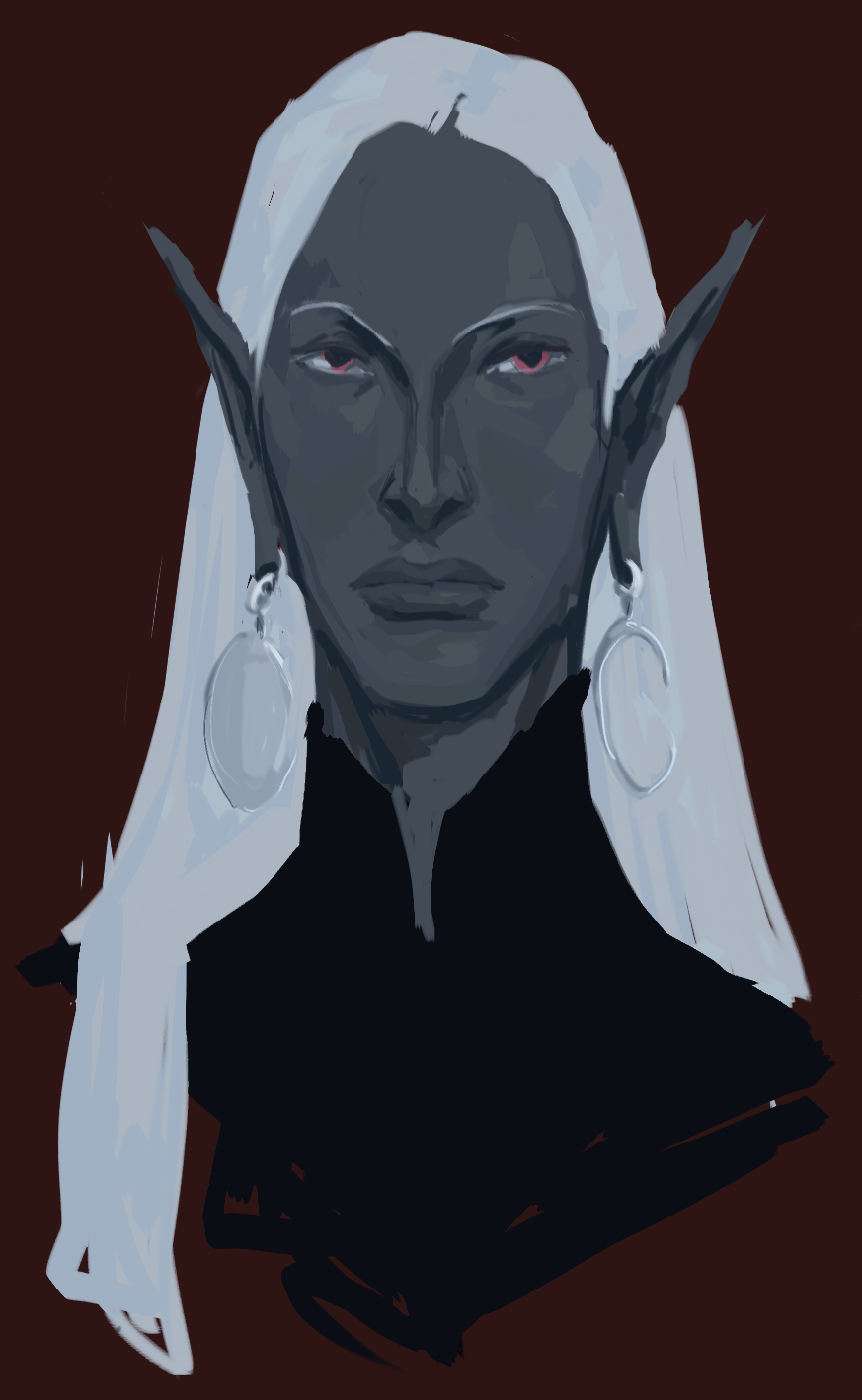 Drow Deviantart drow portrait by lotsoffigs on DeviantArt
