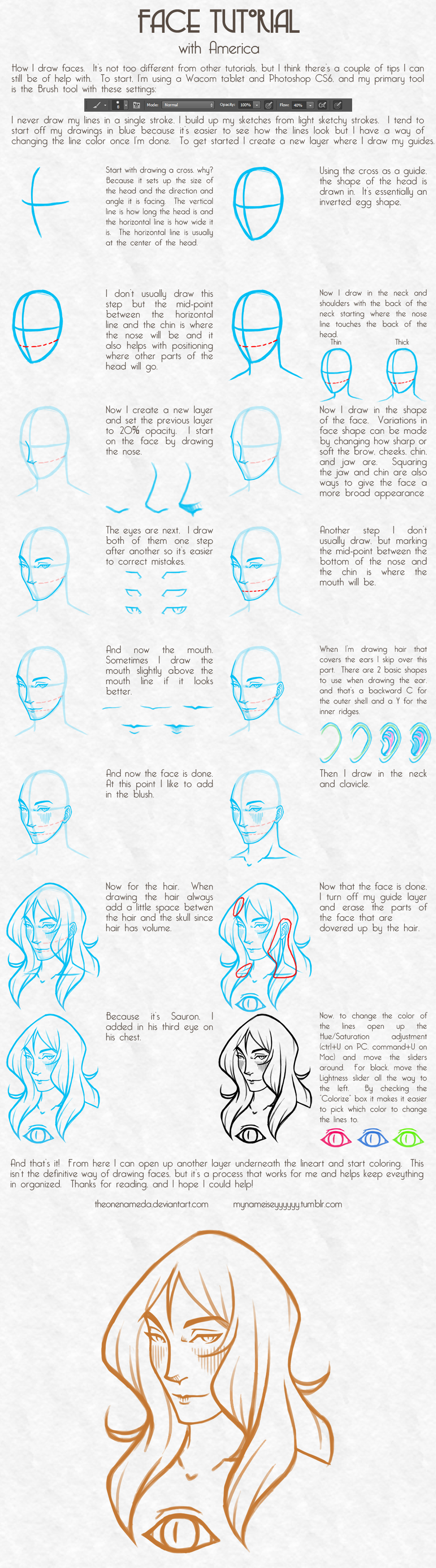 Face Tutorial by TheonenamedA on DeviantArt