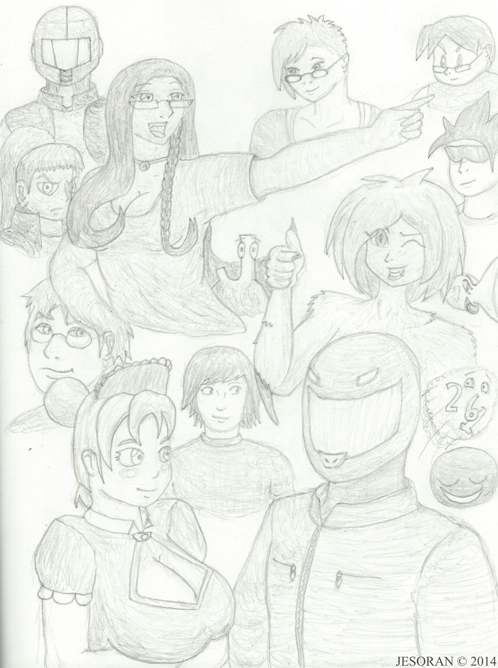 Alorok's Sketchpad Attendant Collage by Jesoran