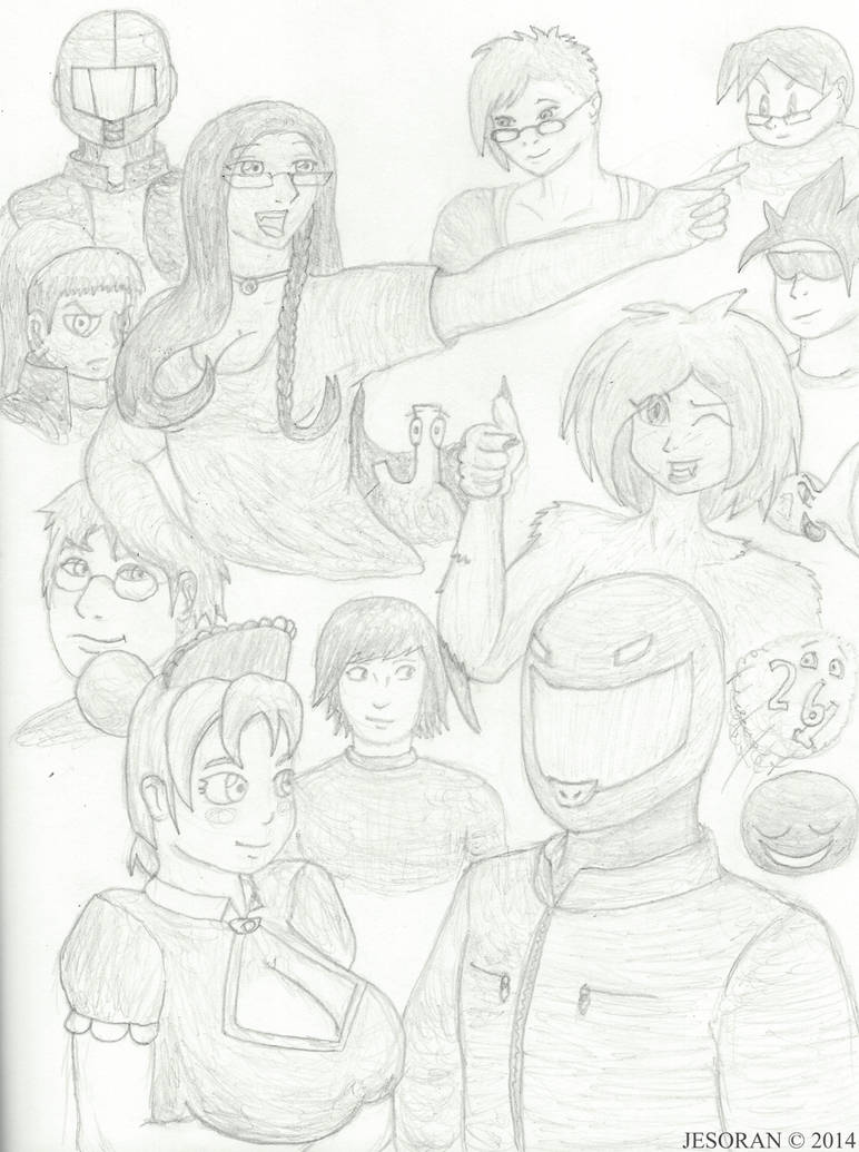 Alorok's Sketchpad Attendant Collage by Jesoran