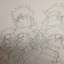 Naruto group lineart 