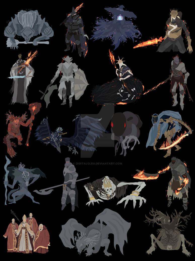 Dark Souls - bosses by DigitalCleo on