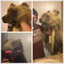 Grizzly Bear Headdress Native American Made