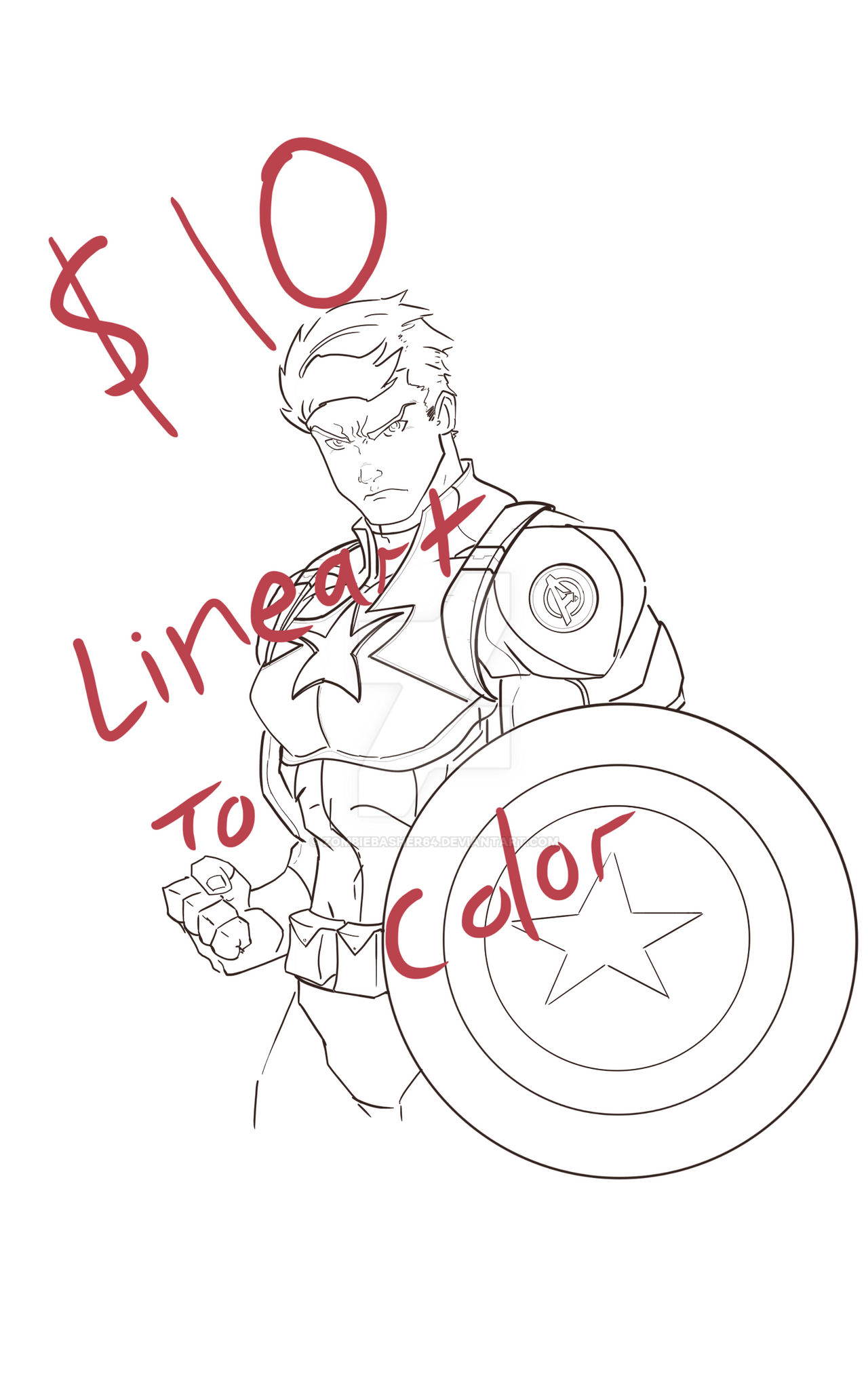 Captain America coloring page by zombiebasher64 on DeviantArt