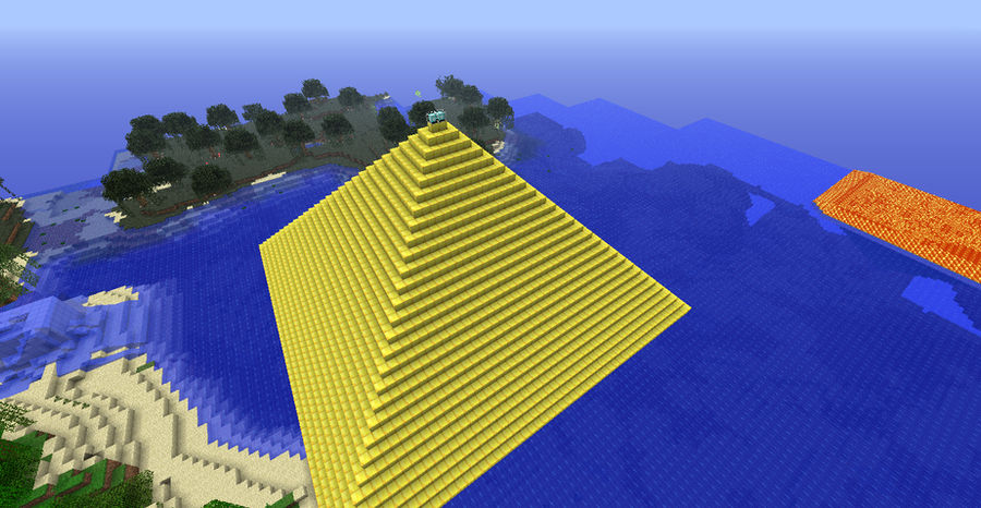 a golden pyramid