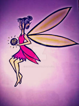 Drawing and painting a simple and cute fairy ^^