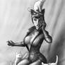 Catwoman pinup - ooops! kitten attack