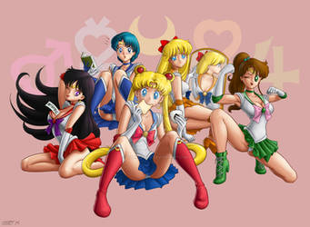 Sailor Senshi 5 pin up group