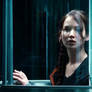 Katniss ascending to the arena