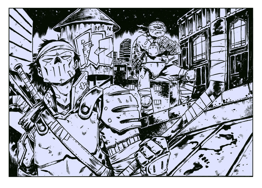 TMNT Casey Jones and Raph by TheWoodenKing on DeviantArt