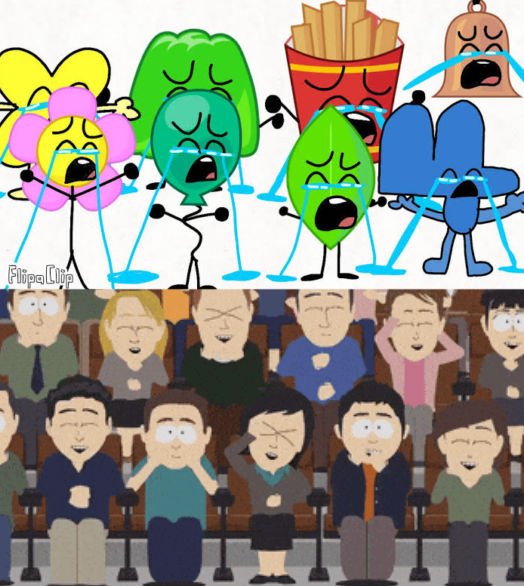 The crowd laughs at bfdi characters crying by nicogwapo on DeviantArt