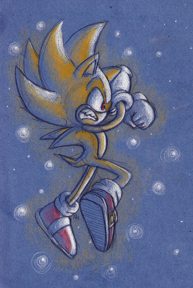 Super Sonic with pencils