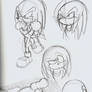 Knuckles the Echidna sketches