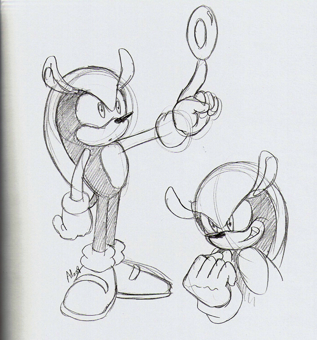 Mighty the Armadillo sketches