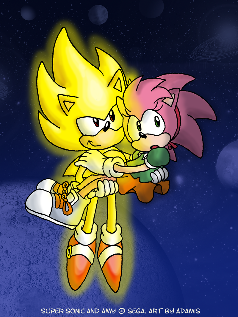 Amy And Super Sonic In Colours By Thepandamis On Deviantart.