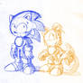 Chibi Sonic and Tails