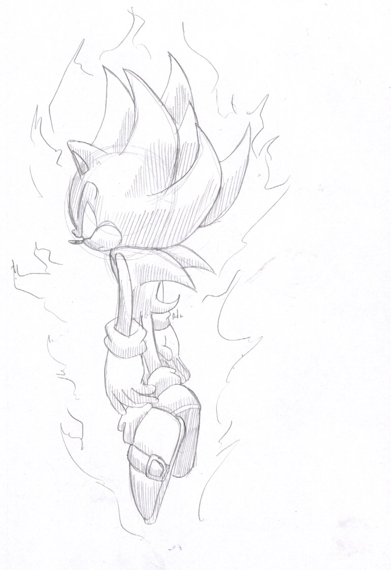 I drawed dark sonic by AN_IS0LAT3D_S0UL on Sketchers United