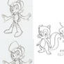 Sally-Sonic Team sketches