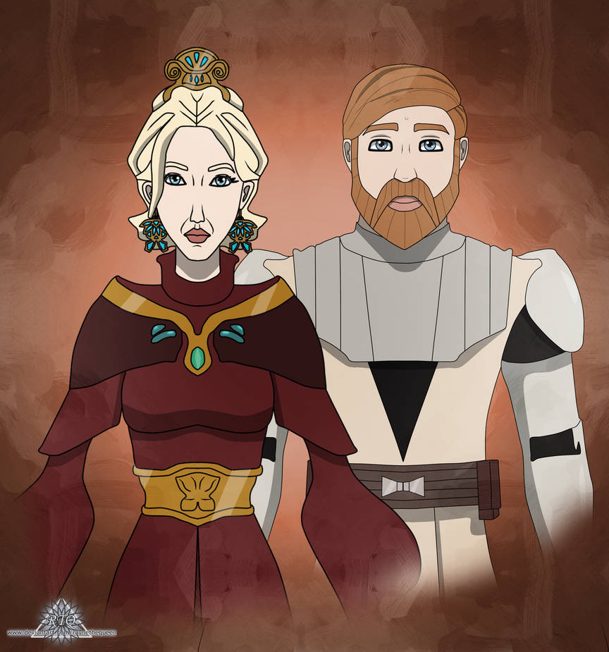 211. Satine and ObiWan, portrait by on DeviantArt