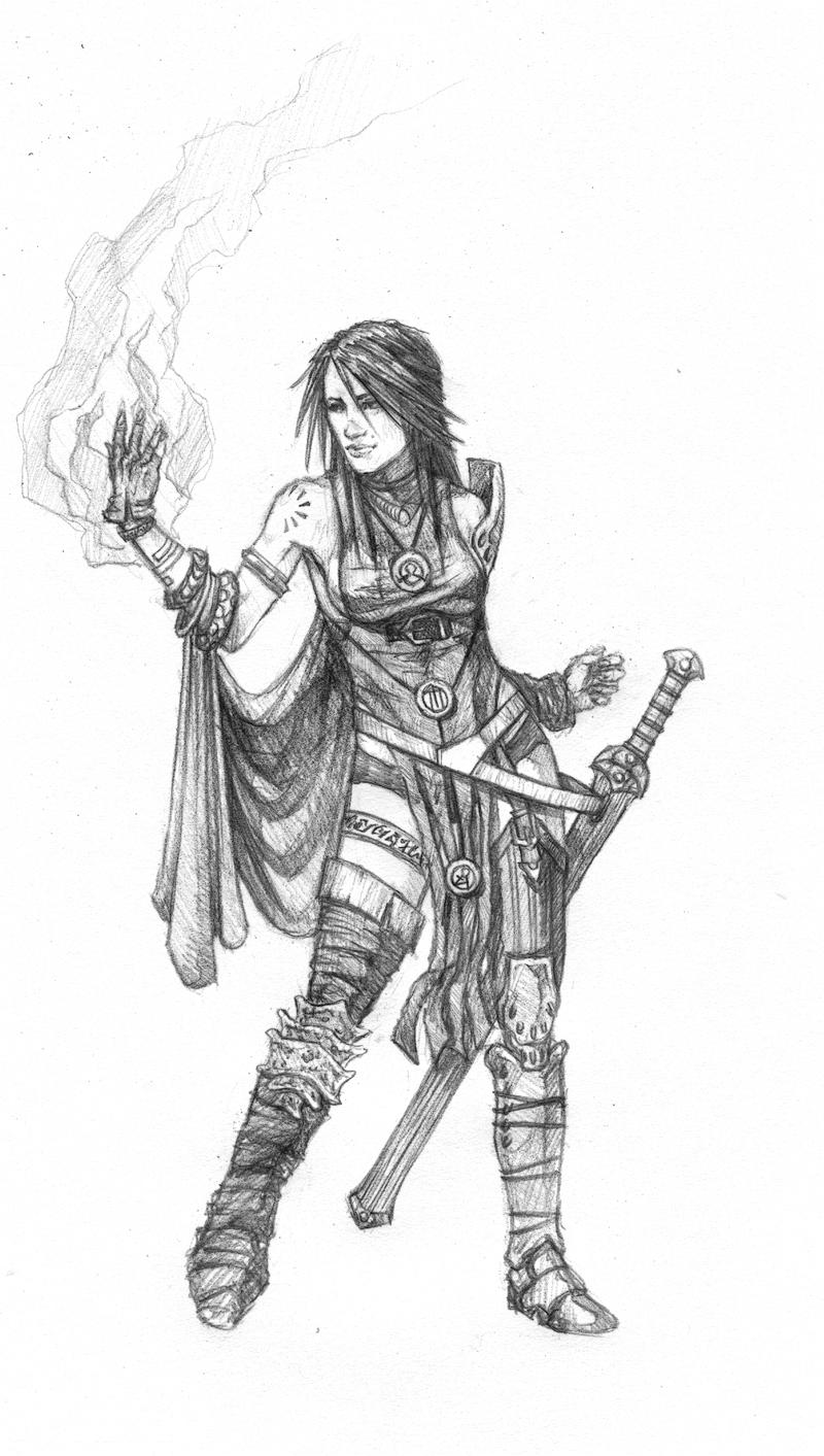 Female battle mage