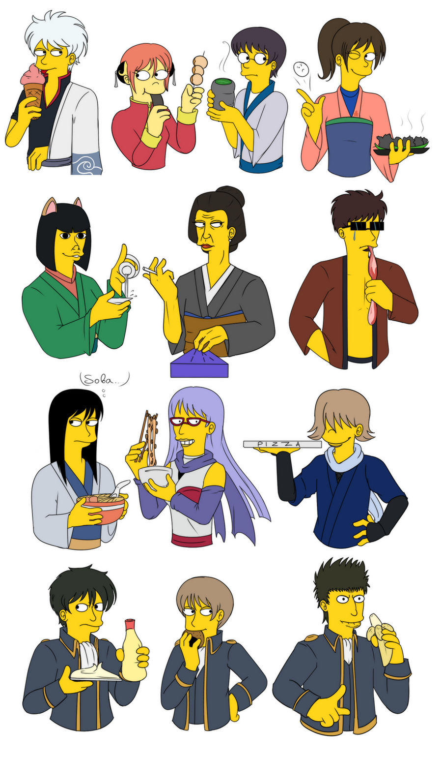 Simpsonized Gintama by Shokly