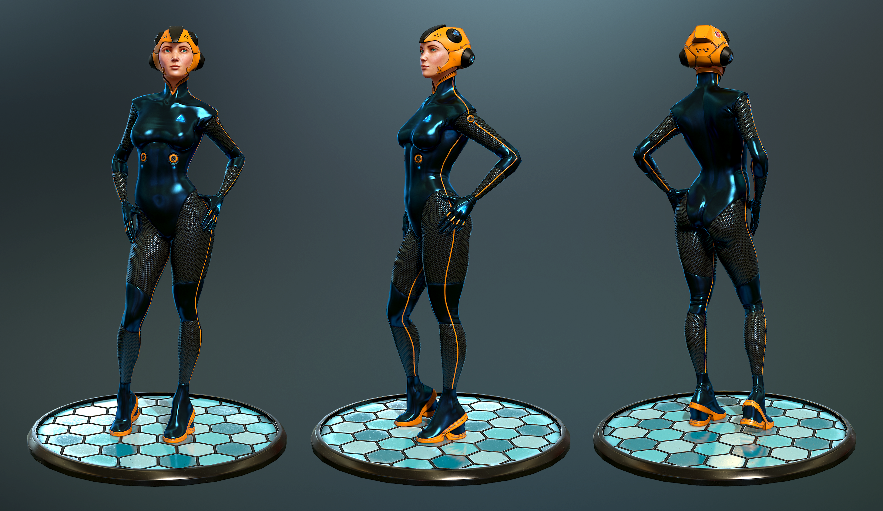 Stylized Female Character - Turnaround