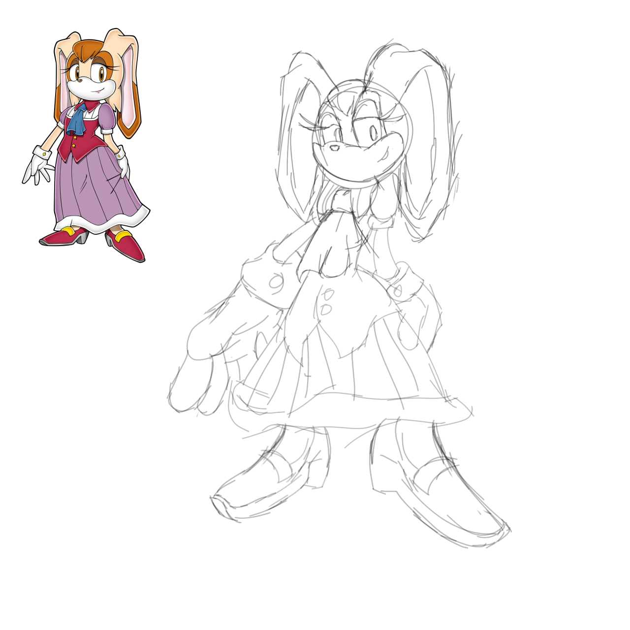 Who Rabbit Rough Vanilla rabbit rough sketch by sonicfan18official on DeviantArt