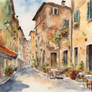 Italien Small Town In The 1960 Narrow Street With 