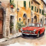 Italien Small Town In The 1960 Narrow Street With 