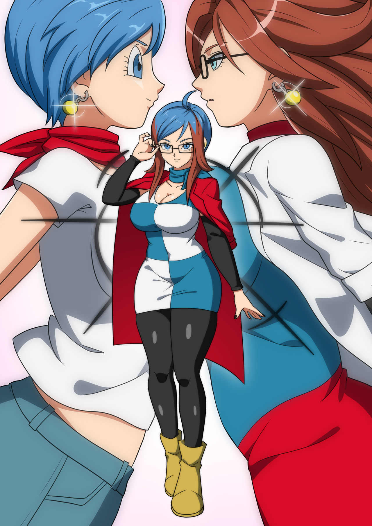 Potara Fusing Potara Fusion of Android 21 and Bulma by EighteenEtzel on DeviantArt