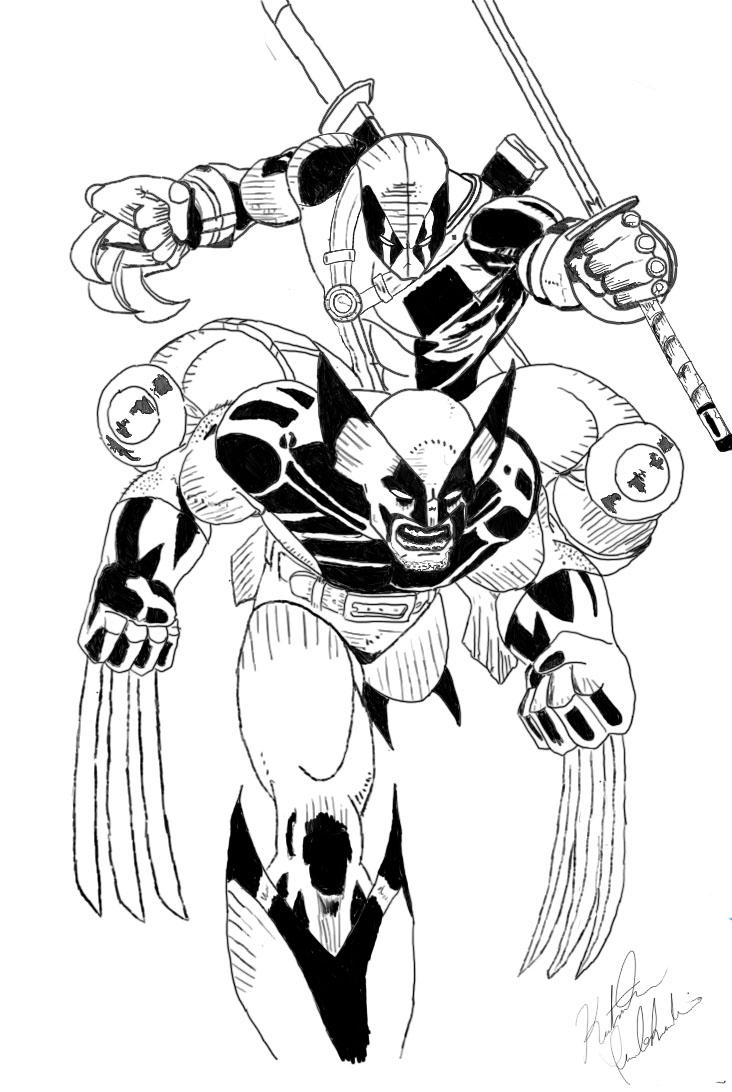 Wolverine Deadpool Ink by ChewyDraws on DeviantArt